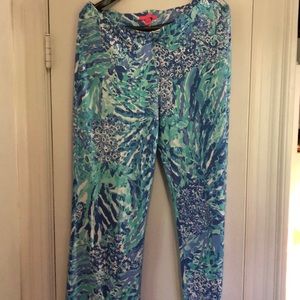 Lilly Pulitzer Blue Cotton Long Pants